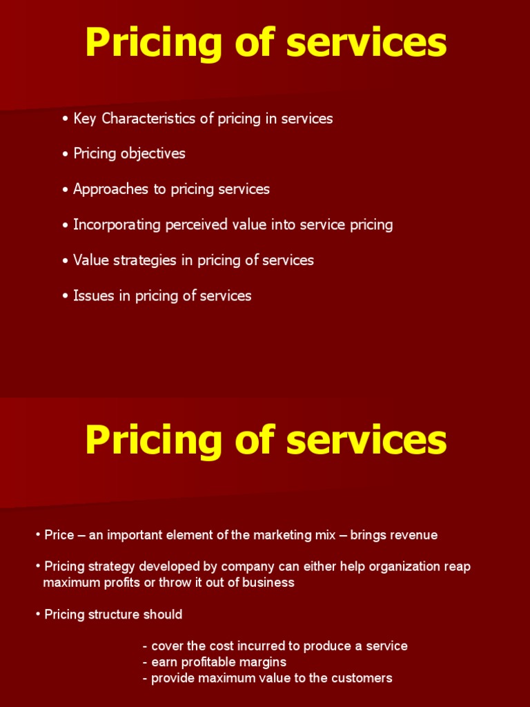 Service Pricing Strategies Explained | PDF | Pricing | Market (Economics)