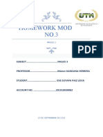 Homework Module NO.3: SUBJECT INGLES 3
