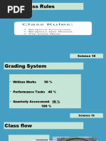 Virtual Class Rules: Science 10