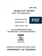 Postgraduate Course: M.SC Psychology