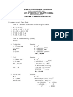 St. Peter Baptist College Foundation Bachelor of Secondary Education (Bsed) Matematika Sa Makabagong Daigdig