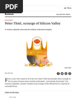 Peter Thiel, Scourge of Silicon Valley - The Economist