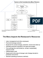 Marketing-Related Factors To Be Considered by Menu Planners: Restaurant Success