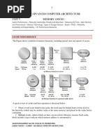 Ec6009 Advanced Computer Architecture Unit V Memory and I/O: Cache Performance