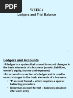 Week 4: Ledgers and Trial Balance