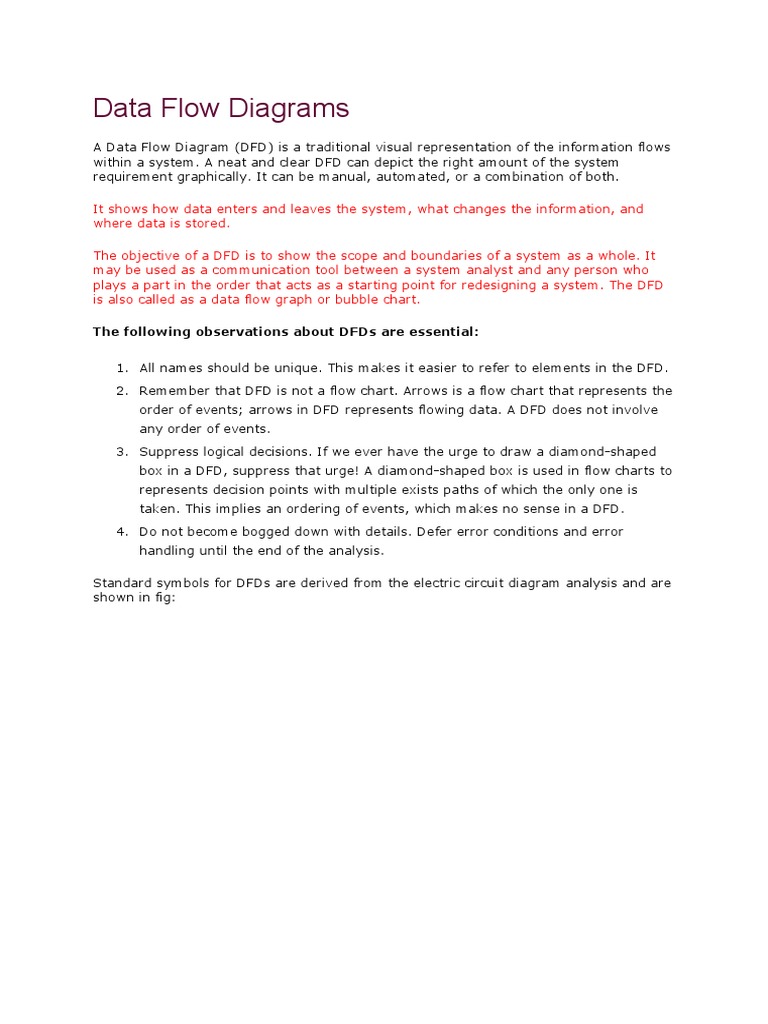 Understanding Data Flow Diagrams and States | PDF | Computing ...