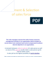 Recruitment & Selection of Sales Force