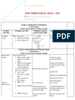 TGB 2 - On - Second Term Final Test