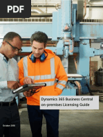 Microsoft Dynamics 365 Business Central On Premises Licensing Guide