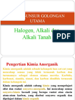 Unsur Golongan Utama (Halogen, Alkali Dan Alkali Tanah)