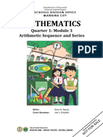 Mathematics: Quarter 1: Module 3 Arithmetic Sequence and Series