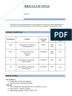 Curriculum Vitae: Sonali Ghusle