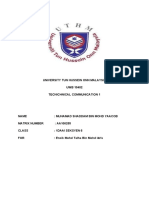 University Tun Hussein Onn Malaysia UWB 10402 Tecnichnical Communication 1
