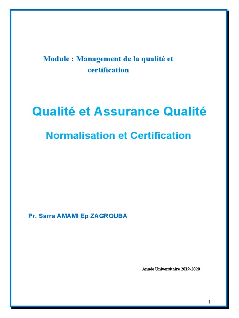 Management de la qualité en entreprise | PDF | Management de la qualité ...