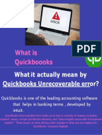 How To Fix Quickbooks Unrecoverable Error?