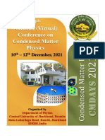 National (Virtual) Conference On Condensed Matter Physics: 10 - 12 December, 2021