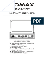 Installation Manual: XM-VRSU727BT