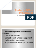 Perform Office Procedures