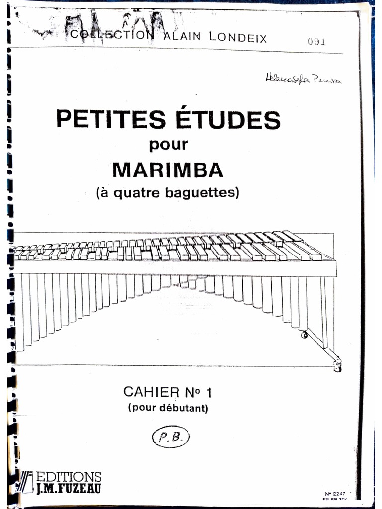 Petites Etudes Pour Marimba v2 PDF
