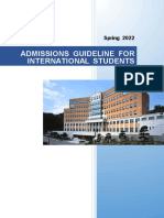 2022 Spring GSIS Admission Guidline