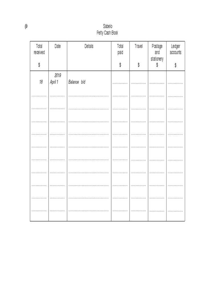 Acct Ch4 5 Petty Cash Book and ThreeColumn Cash Book WS PDF