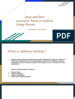 To Setup and Run Selenium Tests in Jenkins Using Maven.: Presented By: Sayali Mane