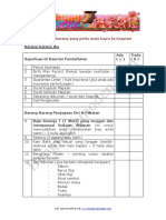 Checklist Barang Persediaan Bersalin