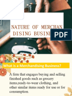 Nature of Merchan Dising Business