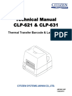 Technical Manual CLP-621 & CLP-631: Thermal Transfer Barcode & Label Printer