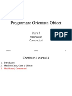Programare Orientata Obiect: Curs 3