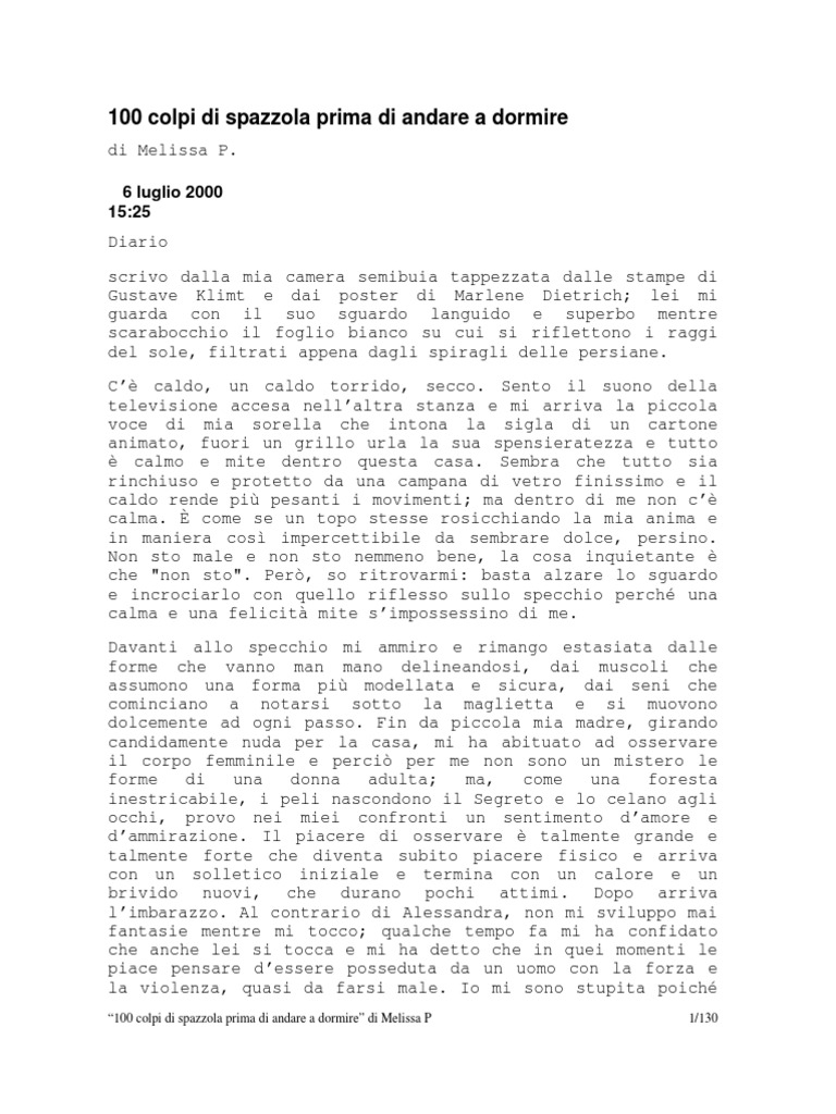 100 Colpi Di Spazzola Prima Di Andare A Dormire Pdf