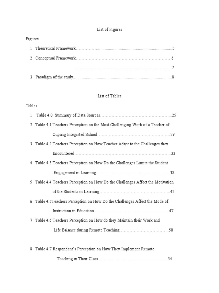 List of Figures and Tables PDF Perception Educational Psychology