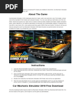 Car Mechanic Simulator 2018 Free Download PC Game Pre