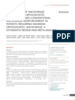 Comparison of Anchorage Efficiency of Orthodontic Mini-Implant and Conventional Anchorage Reinforcement in Patients Requiring Maximum Orthodontic Anchorage - A Systematic Review and Meta-Analysis