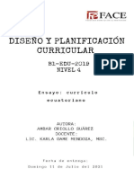 Ensayo de Diseño y Planificacion Curricular