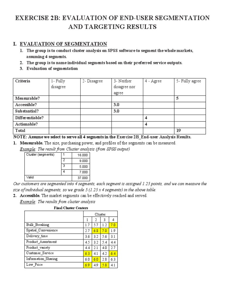End-User Segmentation Evaluation | PDF | Market Segmentation | Cluster ...