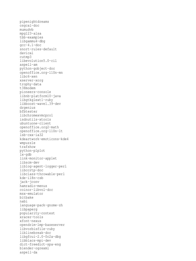 Apt Get Programs