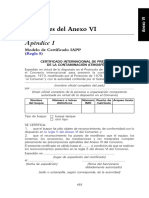 Anexo VI Apendice I Regla 8 Modelo de Certificado IAPP
