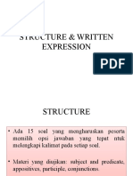 Structure & Written Expression For Toefl