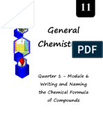 GENERAL CHEMISTRY Q1 Mod6 Writing and Naming The Chemical Formula of Compounds