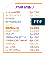 Daftar Menu