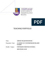 Teaching Portfolio THAQIF 2021