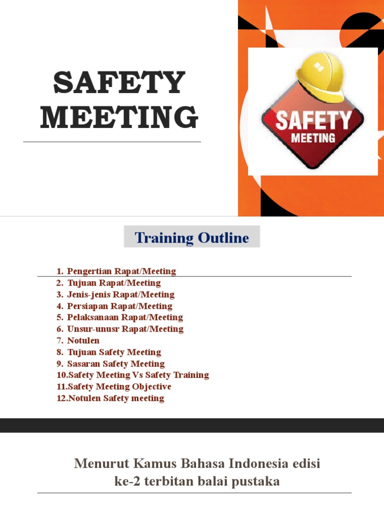 Safety Meeting Training PDF
