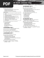 Achievement Tests Answer Key: Achievement Test 1 Achievement Test 4