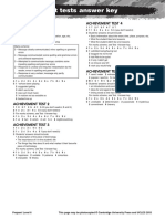Achievement Tests Answer Key: Achievement Test 1 Achievement Test 4