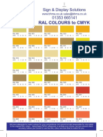 Ral Colours To Cmyk: Sign & Display Solutions 01353 665141