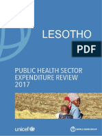 Lesotho Public Health Sector Expenditure Review - 2017