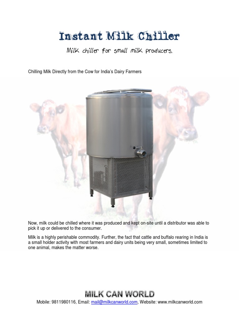 MiniInstantMilkChillerForSmallMilkProducers 3 PDF Milk Dairy