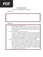 Entrepreneurship Module 8: Computation of Gross Profit What I Know