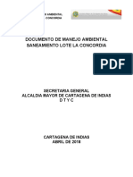 Documento de Manejo Ambiental Saneamiento Lote La Concordia